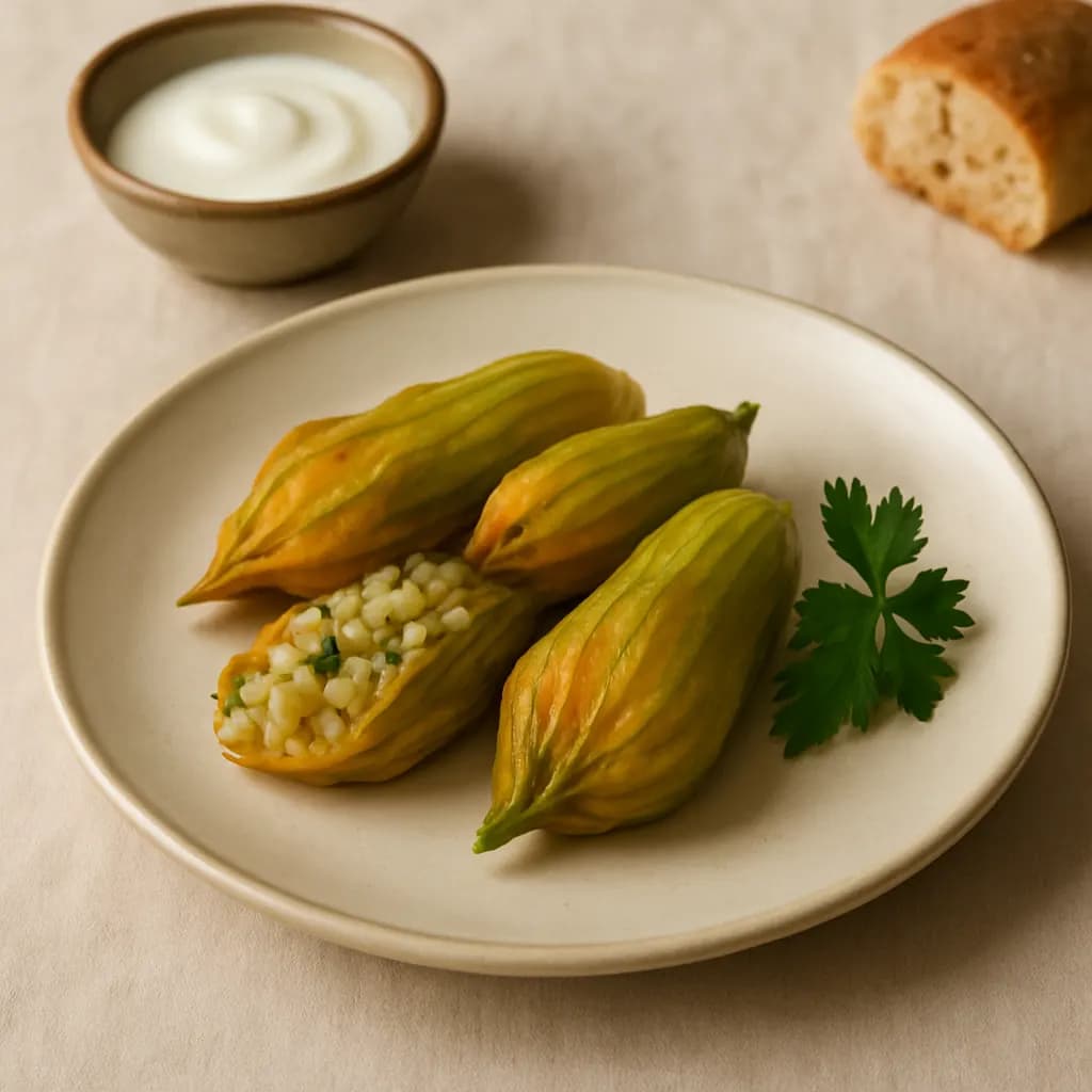 Stuffed Zucchini Flowers — Imagen representativa de la presentación